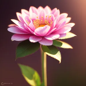 Pink Lotus Blossom in Full Bloom