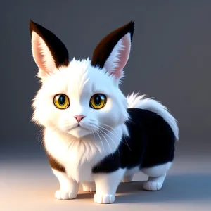 Furry feline with curious eyes - adorable kitty