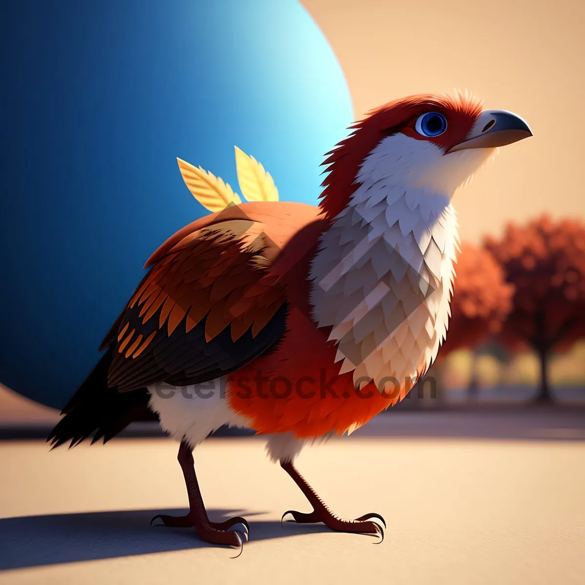 Picture of Wild bird with captivating beak and colorful feathers