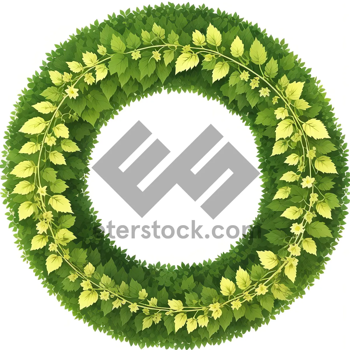 Picture of Artistic Sunflower Circle Frame Design Element