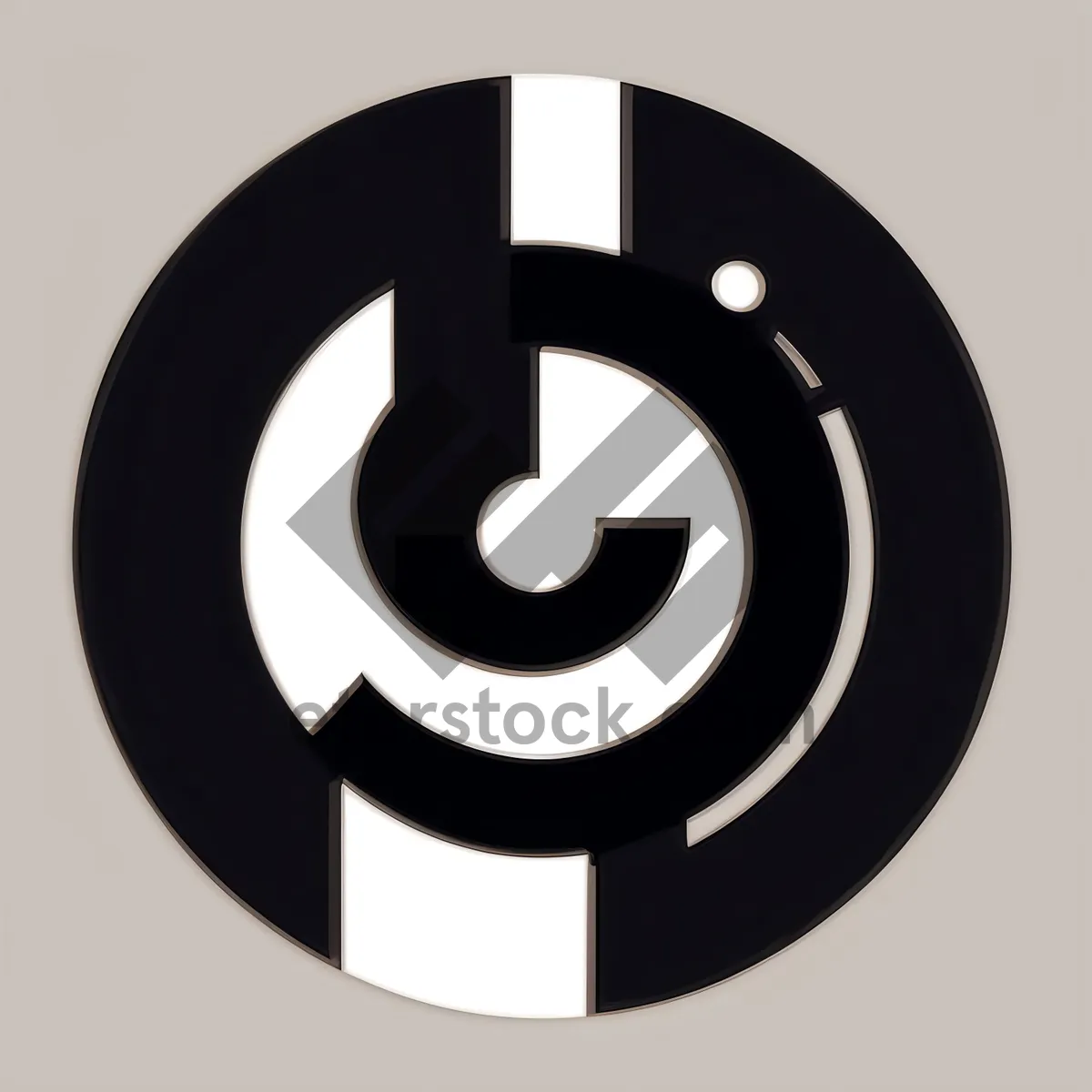 Picture of Black 3D Circle Symbol Icon Design