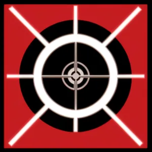 Black Metallic Round Button Icon