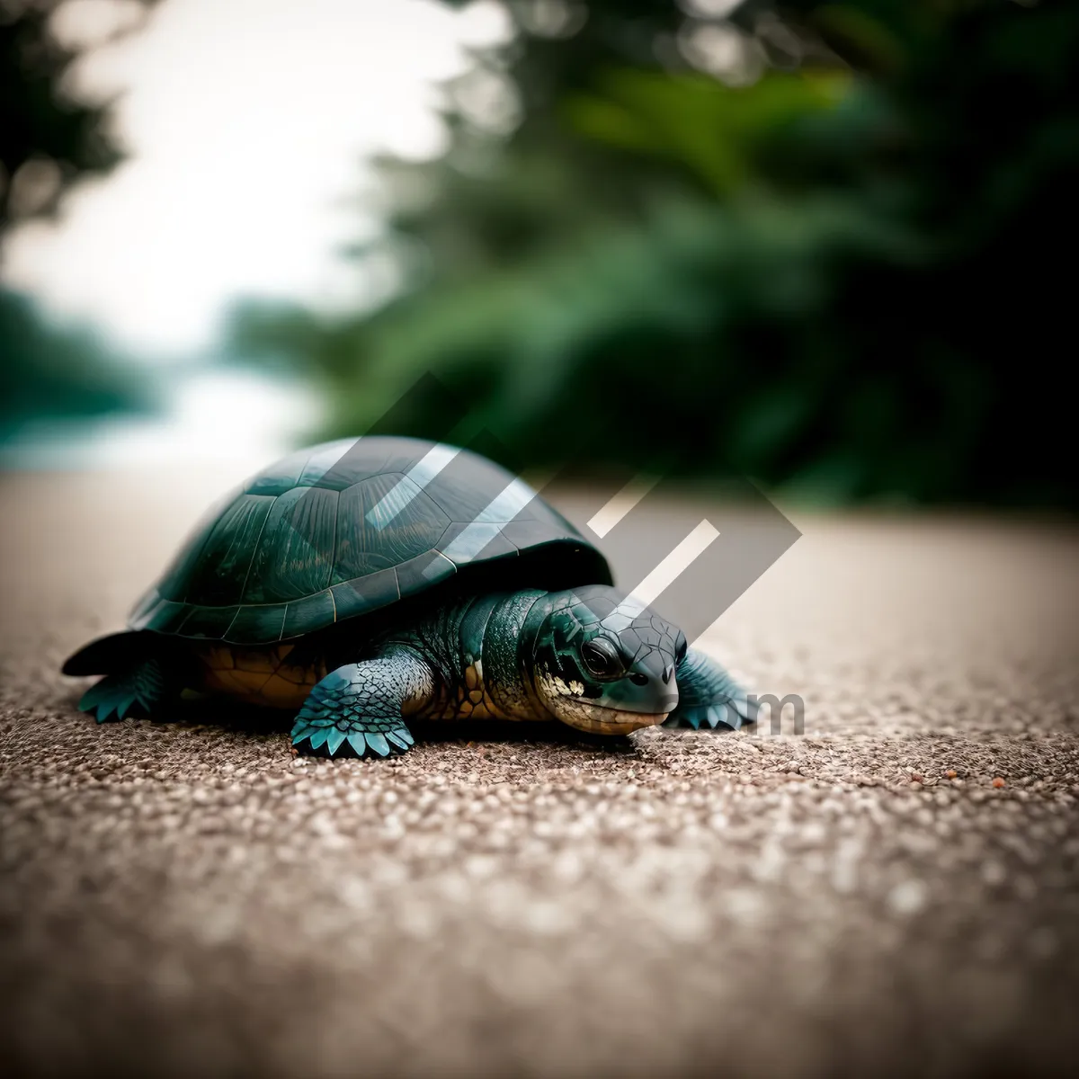 Picture of Hermit Crab with Turtle Shell: Close Wildlife Encounter