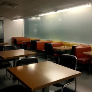 Modern Luxury Restaurant Interior Design with Wooden Furniture