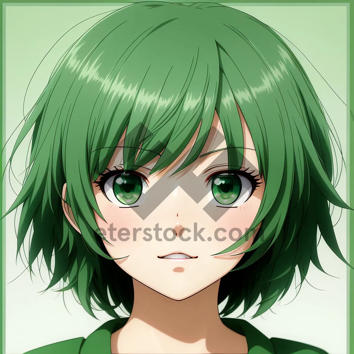 Picture of Locked-in Fashion: Cartoon Model with Artistic Hairstyle