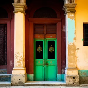 Enchanting Old Church with Stone Arch Entrance