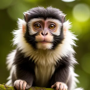 Adorable Wild Baby Monkey in Jungle