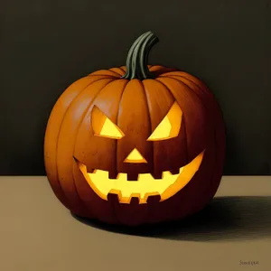 Spooky Autumn Pumpkin Lantern - Jack-o'-Lantern Glow