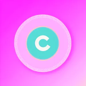 Shiny Pink Circle Design Button