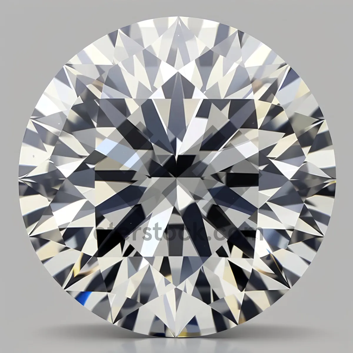 Picture of Exquisite Round Diamond Gem with Brilliant Facets