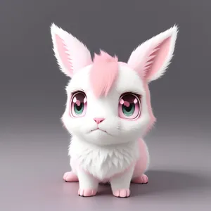Cute Bunny Savings Bank with Pink Ears