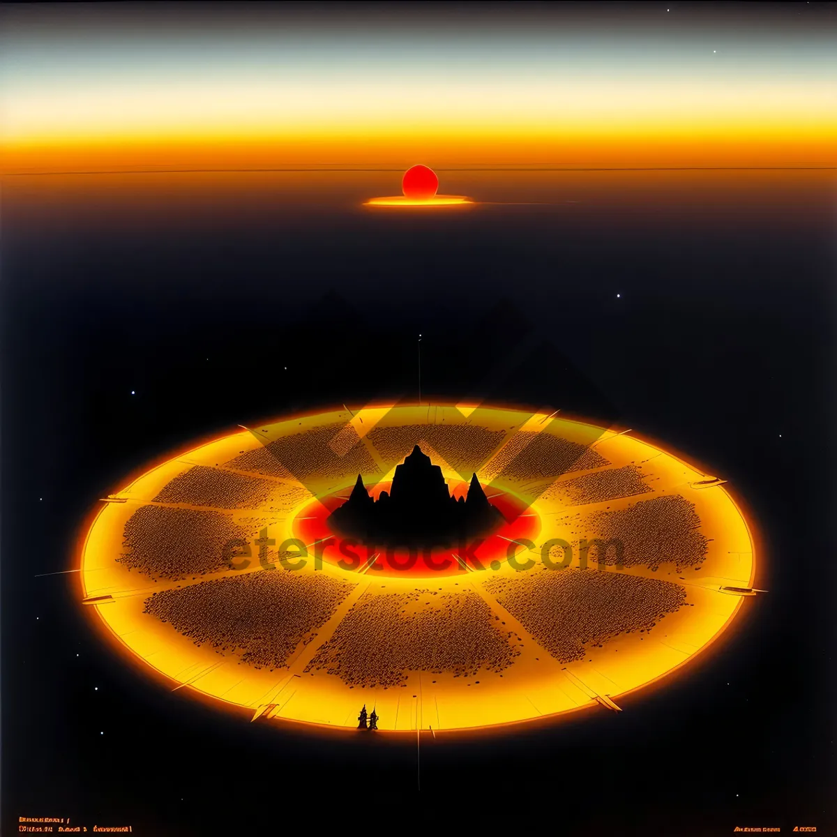 Picture of Glowing Fire Circle: Bold Heat, Mesmerizing Design