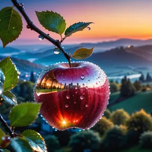 Red Delicious Winter Holiday Apple Decoration Balls