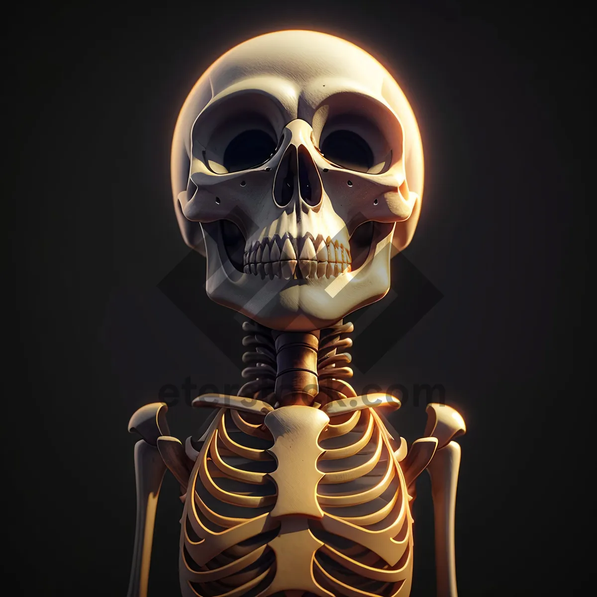 Picture of Spooky Skeleton Head - Anatomy of Death