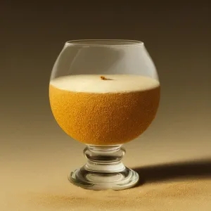 Refreshing Eggnog Beverage in Glass