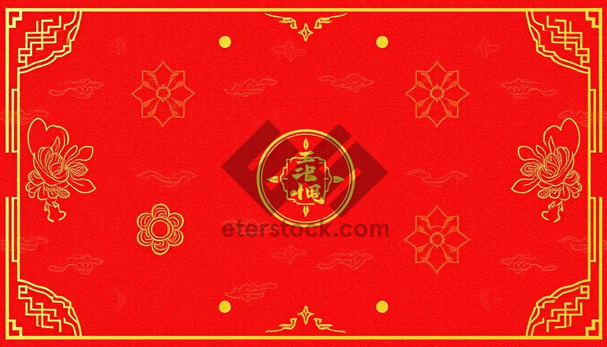 Picture of Elegant Floral Decorative Frame Wallpaper Design