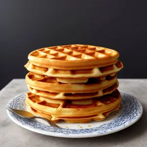 Delicious Chocolate Cake Stack on Plate