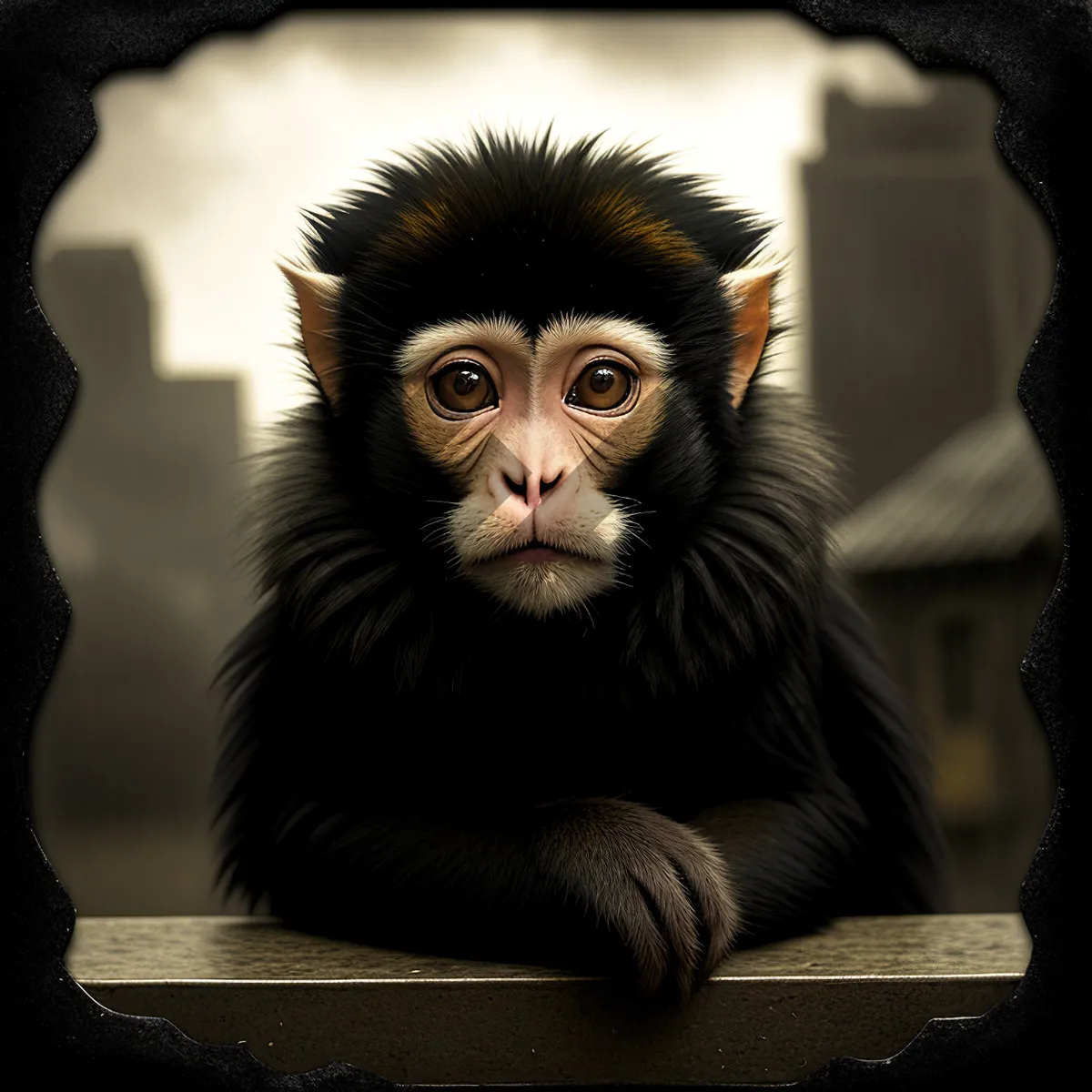 Picture of Wild Jungle Portrait of Primate Spider Monkey