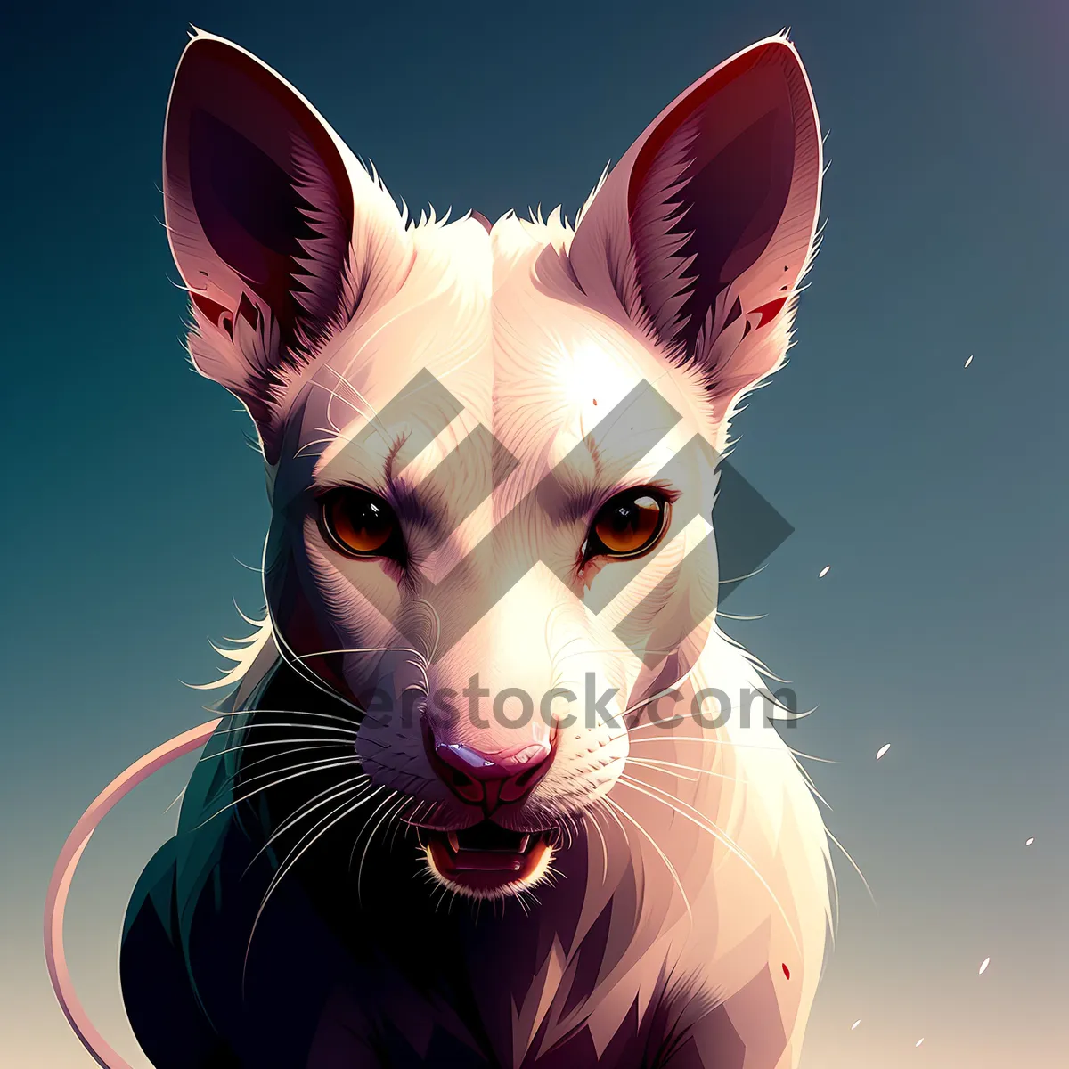 Picture of Stylish Kitty: A Fashionable Portrait with Mesmerizing Eyes
