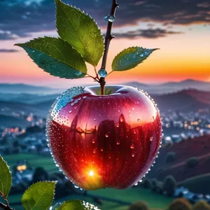 Fresh, healthy red delicious apple for holiday snacking.