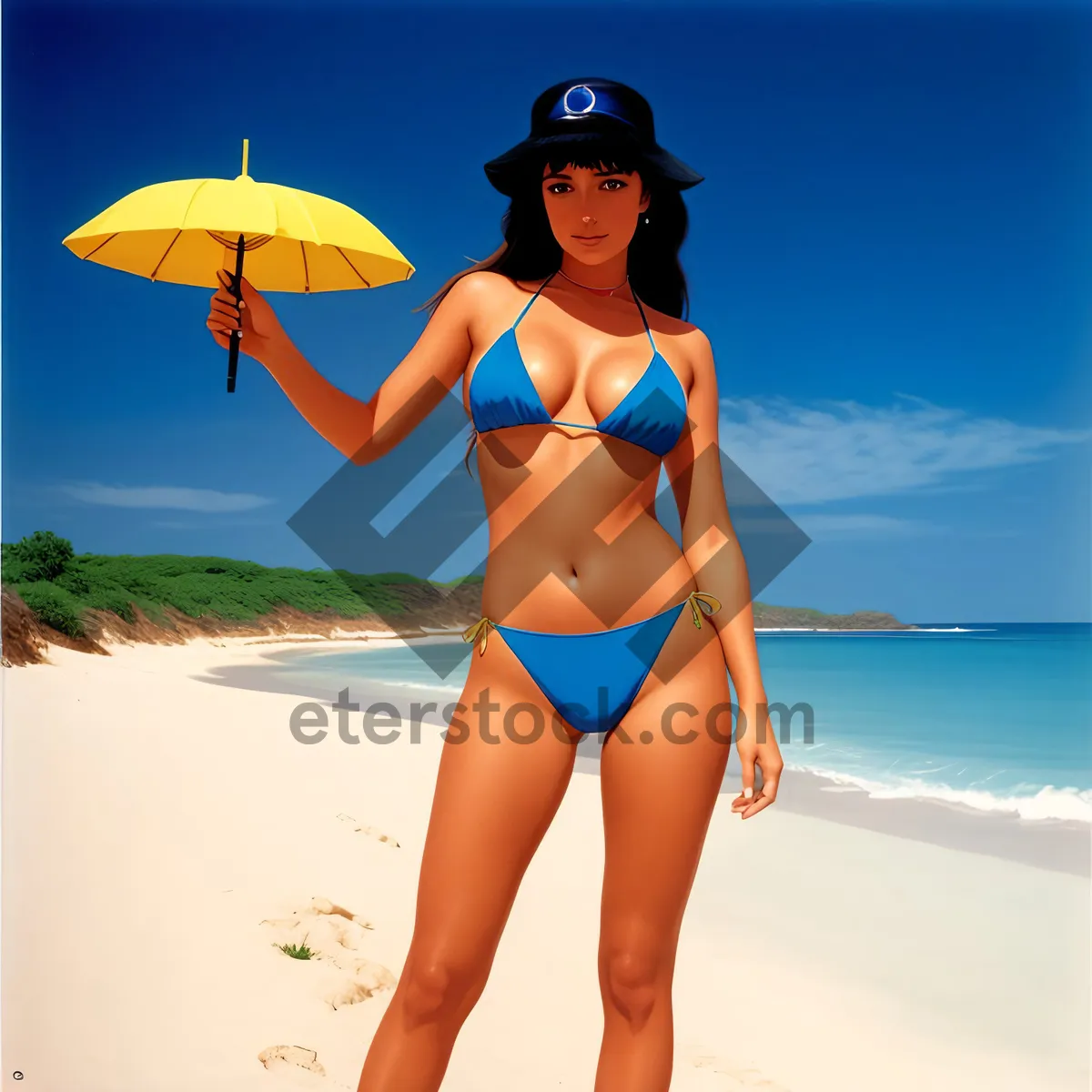 Picture of Summer Paradise: Attractive Bikini Beachwear on Exotic Sand