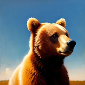 Adorable Brown Bear Cub in Wildlife