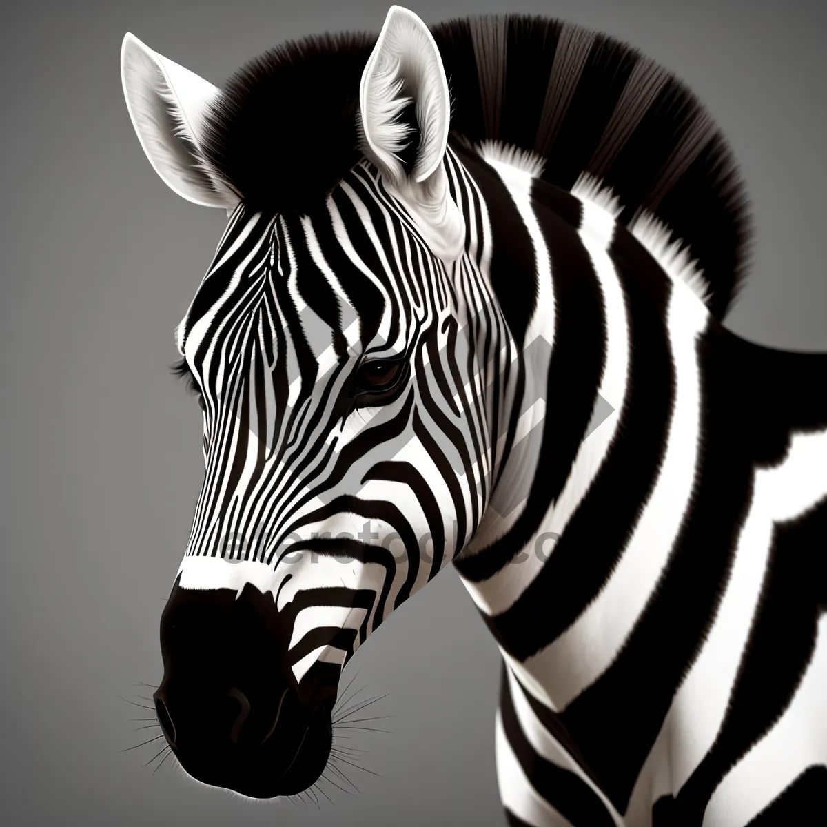 Picture of Striped Equine Beauty in the Wild