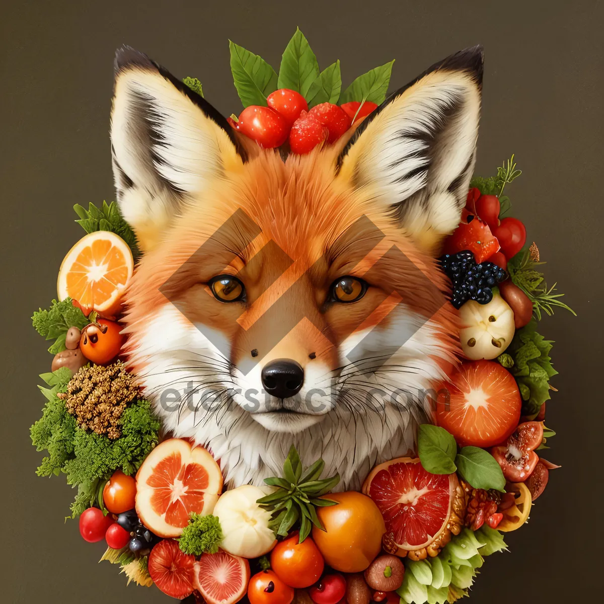 Picture of Fresh Vegetable Basket with Organic Dog-Friendly Ingredients