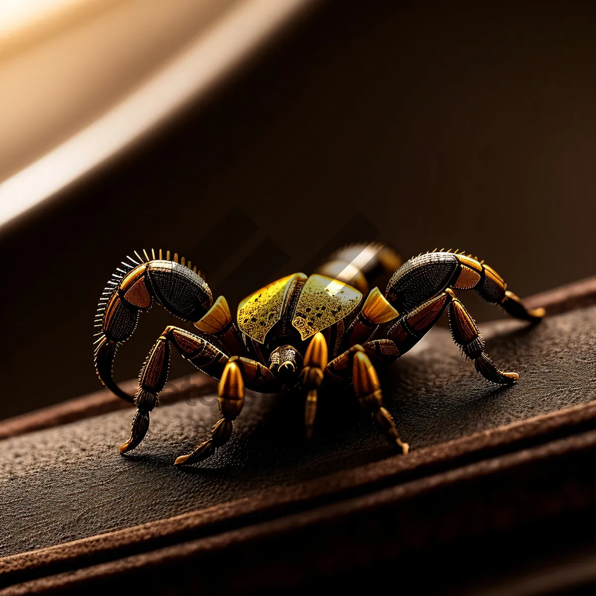 Picture of Black Arthropod Beetle - Close-up Wildlife Insect