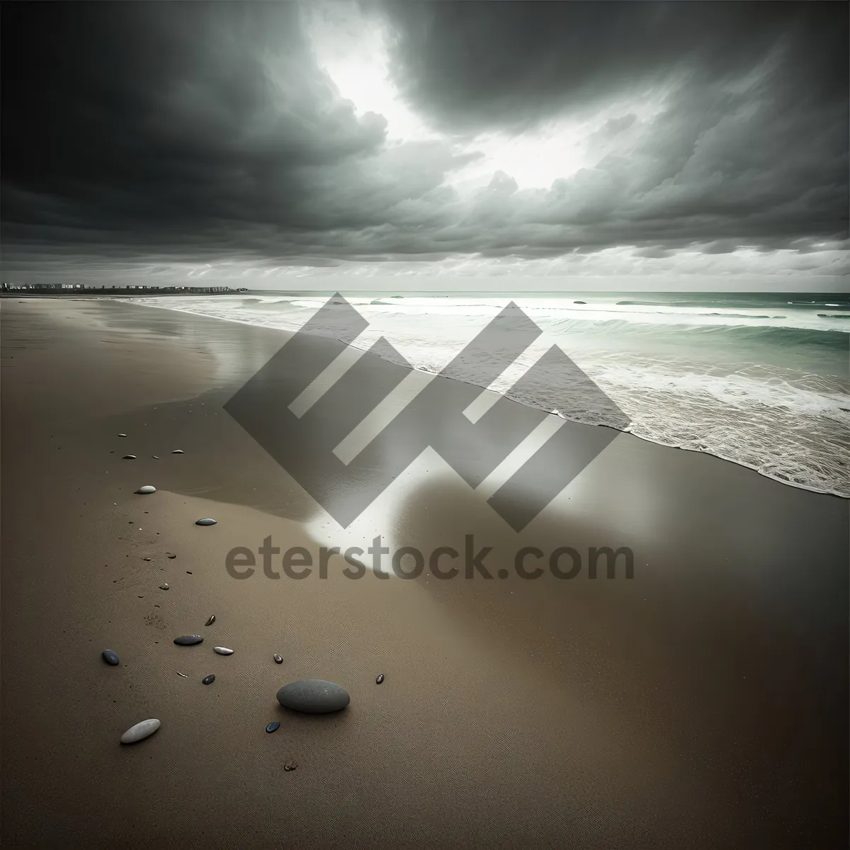 Picture of Seaside Serenity: Tranquil Sunset Beachscape