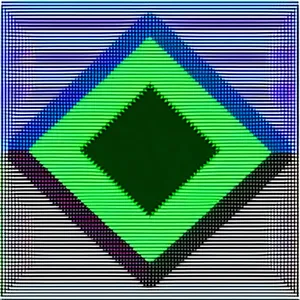 Modern Art Mosaic Design: Colorful Halftone Circle Grid