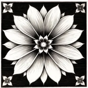 White Lotus: Digital Art with Exquisite Floral Patterns