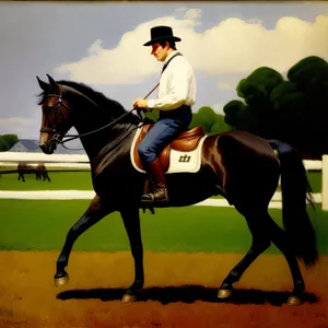 Thoroughbred Stallion in Equestrian Competition