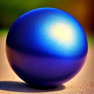 Shiny 3D Croquet Ball Sphere