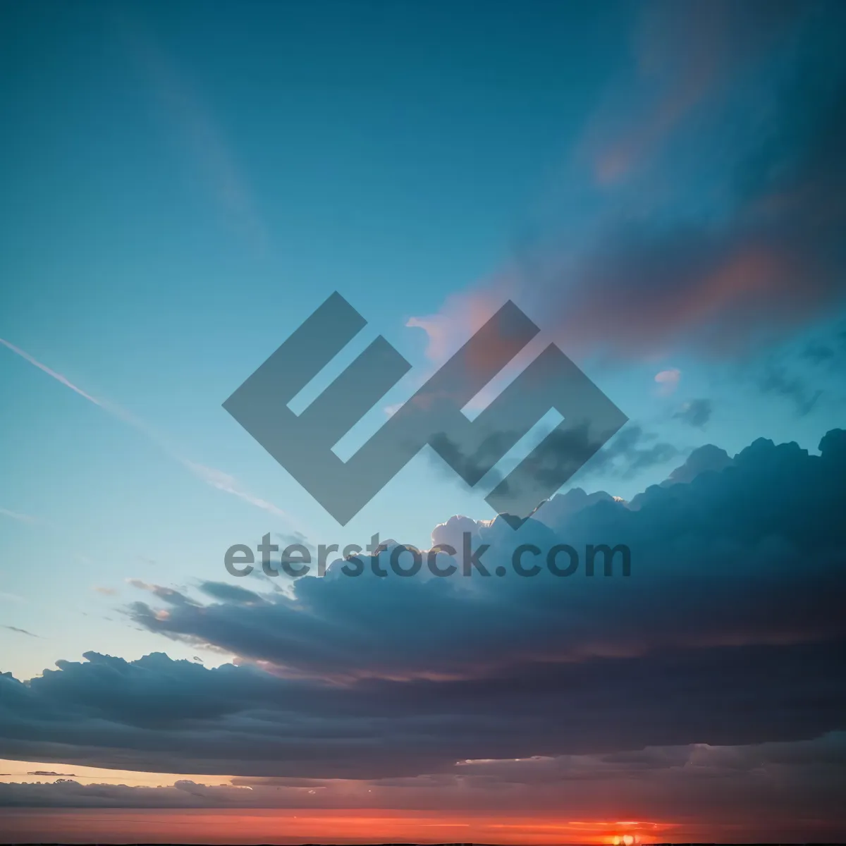 Picture of Vibrant Sunset over Majestic Mountains