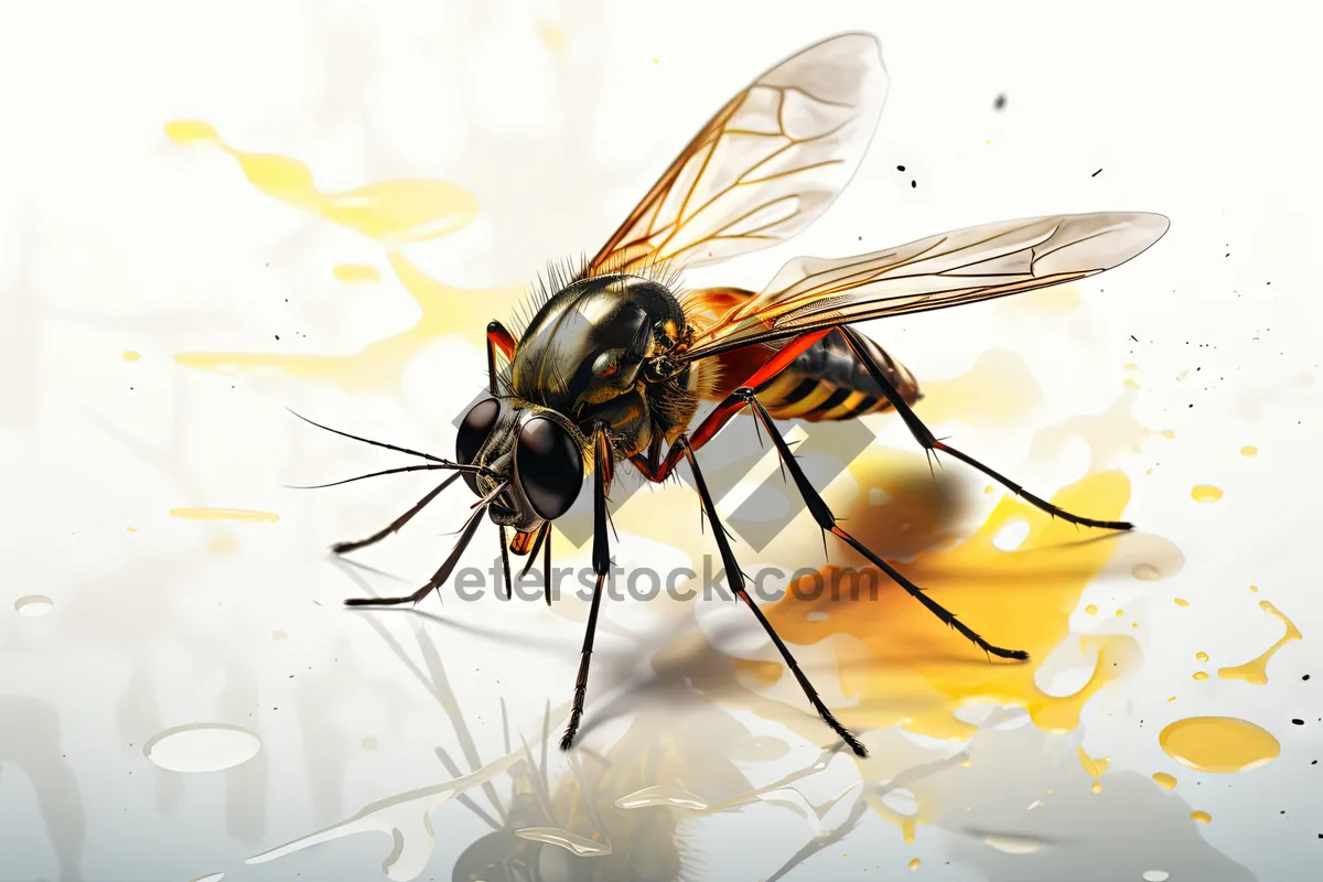 Picture of Close-up of a Dragonfly's Wing at Rest