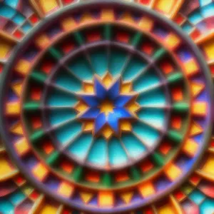 Colorful Mosaic Hippie Art: Vibrant, Modern Design