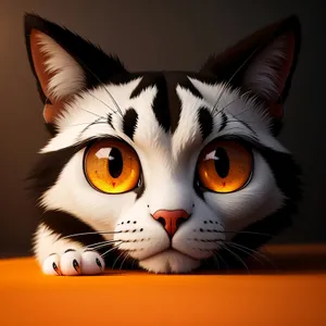 Furry Feline Fluffball - Adorable Cat with Curious Eyes