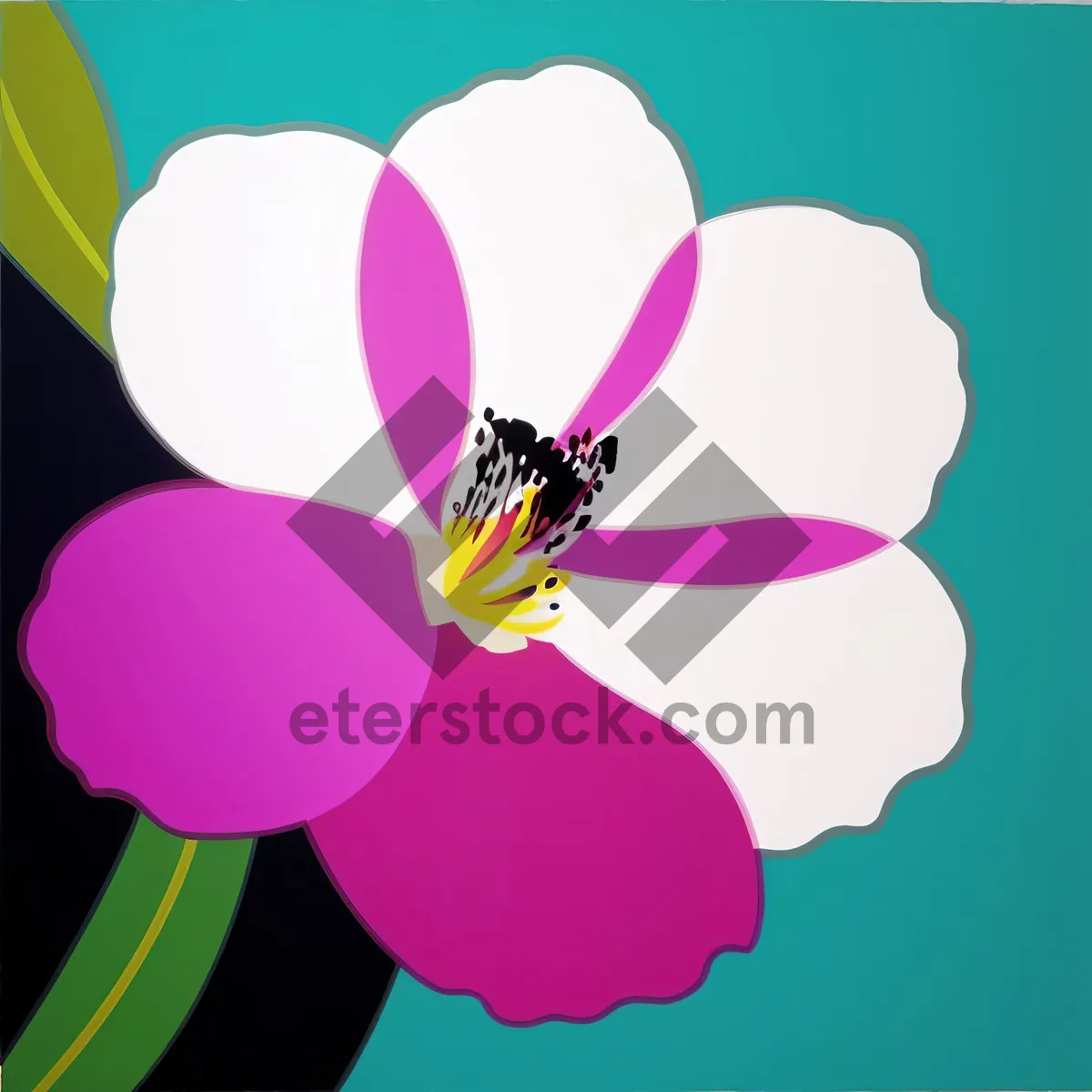 Picture of Vibrant Colorful Artful Graphic Pink Design