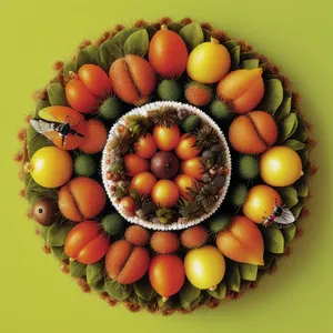 Eggcellent Edible Fruit Basket with Persimmons