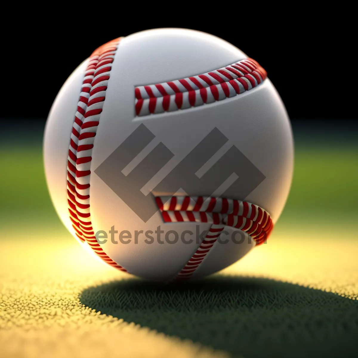 Picture of Baseball glove on green grass