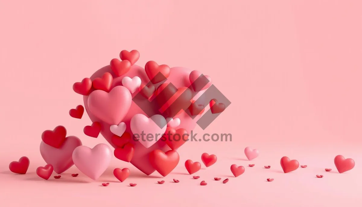 Picture of Valentine's Day Heart Confetti Celebration Decoration Card