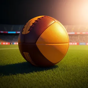 Rippling Soccer Ball on Flag: Patriotic Athletics Symbol