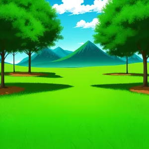 Idyllic Golf Course under a Summer Sky