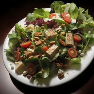 Gourmet Vegetable Salad with Fresh Olive Oil Dressing