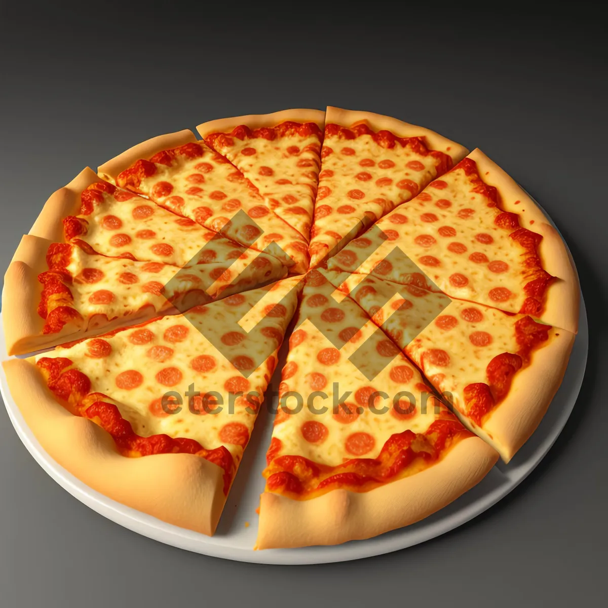 Picture of Delicious Gourmet Pizza with Fresh Tomato and Citrus Twist