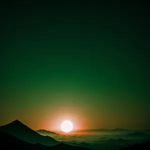 Golden Horizon: Majestic Sunset over Rural Landscape
