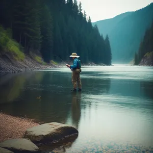 Serene Mountain Lake Reflections amidst Majestic Wilderness