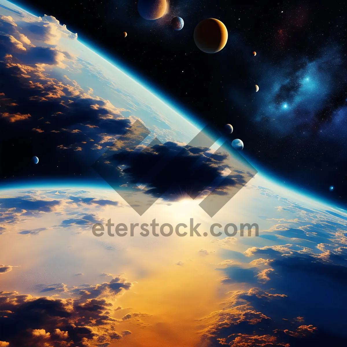 Picture of Starry Night Sky Wallpaper with Moon and Stars