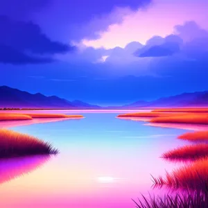 Vibrant Summer Seascape with Majestic Sunset